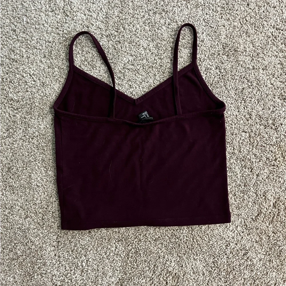 Forever 21 Maroon Crop Cami - Picture 2 of 3